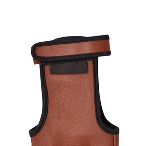 Gants de tir en cuir de buffle bicolore personnalisables Gant de sport de tir à l'arc avec bout des doigts renforcé - Product Image 5
