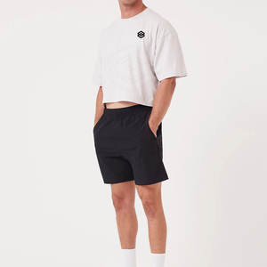 เสื้อครอปผู้ชายแบบยับ สีตามสั่ง ผลิตโดยผู้ผลิตชั้นนำ ขายส่ง ผ้าฝ้ายถัก 100% รับทำโลโก้ตามสั่ง - Product Image 4