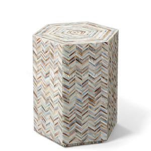 Taburetes de Nácar Hechos a Mano, Elegantes Muebles de Asiento con Incrustaciones de Concha para Decoración Artística - Product Image 2