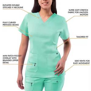 Uniformes Médicos de Enfermería en Oferta, Conjuntos de Uniformes Médicos con Cuello en V, Uniformes de Hospital, Blusas de Manga Corta, Pantalones Jogger, Uniforme para Enfermeras - Product Image 3