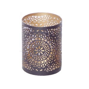 Plus haute qualité métal fer maison hôtel décoration luxe votive bougeoir noir votif bougeoir flocon de neige coupe conception - Product Image 1