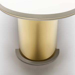 Table à manger extensible pour 6 personnes en marbre de luxe Milano Model, acier inoxydable, MDF, design moderne européen, meubles de maison - Product Image 6