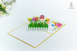 Carte de vœux 3D multicolore en forme de fleur et d'arbre pour cadeaux et souvenirs Artisanat artisanal en papier - Product Image 5