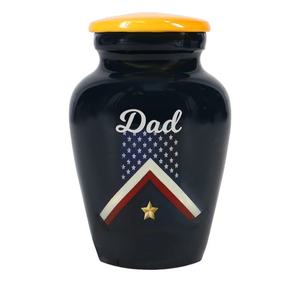 Drapeau vétéran Mini urne Love Charms Option Urnes en aluminium pour cendres humaines adulte mâle femelle grand - Product Image 3