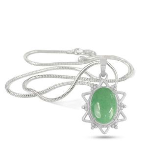 Collier avec pendentif étoile ovale en pierre de cristal naturelle avec chaîne en métal - Product Image 6