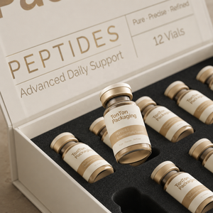 Boîte magnétique personnalisée et emballage de luxe en papier blanc ivoire haut de gamme pour peptides, avec coffret cadeau exquis pour l'emballage de produits - Product Image 6