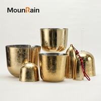 Mountain Rain Quartz Singing Bowls Set Percussion Alchemy Sound Bath Healing Instruments Handle Bowl Grail 432/440Hz Accessories