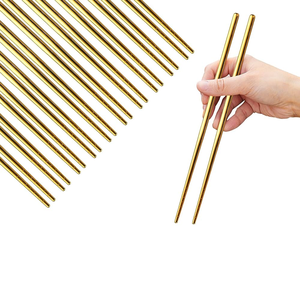 Baguettes en acier inoxydable de qualité alimentaire avec polissage lisse Baguettes légères en métal en acier inoxydable entièrement personnalisées Vente en gros - Product Image 4