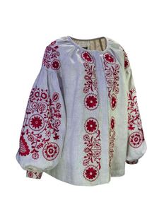 2025เสื้อคอกลมแขนบอลลูนปักลายดอกไม้สำหรับผู้หญิงเสื้อใส่ในสำนักงานแบบลำลองปักลายดอกไม้ - Product Image 3