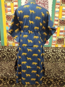 Coton indien main bloc tigre imprimé caftan longue robe pour femmes décontracté vêtements d'été ethnique plage couverture et tenue de fête - Product Image 5