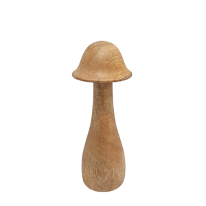 Set of 2 Mango Wood Mushroom Natural Color <b>Small</b> Size Sculpture for Indoor & Outdoor Decoration Handmade Bulk - Product Image 3