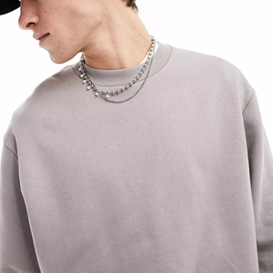 เสื้อฮู้ดสวมหัวแขนยาวแบบ2025สำหรับผู้ชายเสื้อสเวตเตอร์คอกลมผ้าฝ้าย100% ลำลองขนแกะอบอุ่นซับในสำหรับฤดูหนาวดีไซน์ล่าสุด - Product Image 4