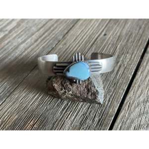 Bracelet de mode Golden Hill de Gary Spencer, turquoise et argent sterling, design Zia - Product Image 1