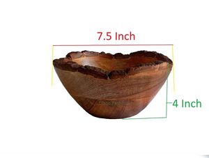 Meilleure vente Bol de service en bois fait à la main Super belle qualité Ustensiles de cuisine réutilisables Fabriqué en Inde Acheteur commercial Sans danger pour les aliments - Product Image 2
