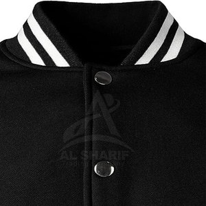 Chaquetas Varsity para Hombre 2025 de Alta Calidad con Logotipo Personalizado Impreso en la Parte Delantera, Cuello Alto, Impermeables, Transpirables, de Lana/Poliéster, Ecológicas - Product Image 4