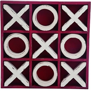 XOXO Tic Toe ไม้สีดำ,โต๊ะเกมตกแต่งสำหรับเพื่อนในครอบครัวเล่นเกมสนุก - Product Image 2