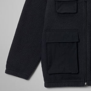 Vêtement décontracté avec poches et col montant, veste en polaire pour garçons à prix avantageux avec logo personnalisé, prix de gros pour les acheteurs en gros - Product Image 2