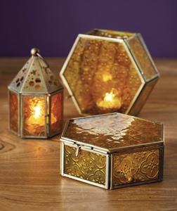 Boîte à bijoux en verre laiton moderne de style européen finition noire antique stockage personnalisable en cristal biseauté perlé stockage de luxe - Product Image 4