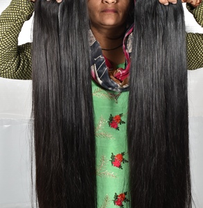 Extensions de cheveux vierges non traitées, alignées sur la cuticule, provenant de temples du sud de l'Inde, cheveux Remy, couleur naturelle noire, style vague d'eau - Product Image 5