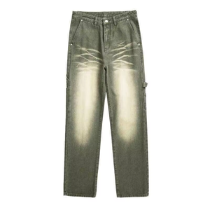 Jeans en denim pour hommes sur mesure, coupe slim, extensible, décontracté, streetwear, tissu doux et durable, pantalon tendance, vente en gros d'usine - Product Image 1