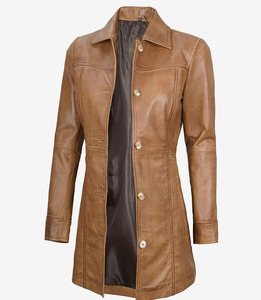 Nuevo último diseño de abrigos de cuero genuino para mujer abrigo transpirable de calidad superior prendas de vestir exteriores de cuero para mujer Chaquetas de moda - Product Image 1