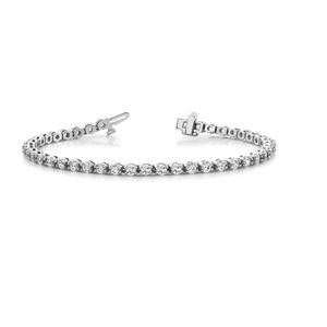 5,00 MM corte redondo diamante Goldie en línea Prong Set tenis pulsera para mujer - Product Image 1