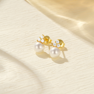 Pendientes ROXI S925 de Plata de Ley con Circonita, Pétalos, Triple Cristal, Concha, Perla y Estrella para Mamá, Mujeres y <span class=keywords><strong>Niñas</strong></span> - Product Image 2