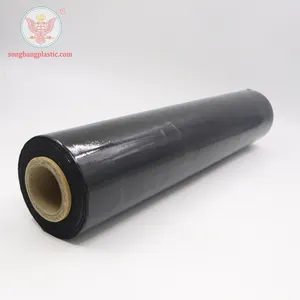 越南制造商黑色托盘包装拉伸/工厂价格黑色托盘薄膜/塑料聚乙烯黑色薄膜托盘塑料