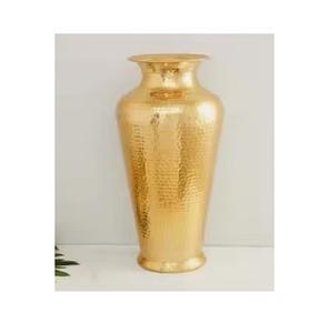 Vase à fleurs décoratif en métal doré pour la décoration de jardin intérieur et extérieur vase à fleurs décoratif intérieur et extérieur - Product Image 4