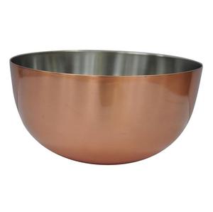 Bol à fruits en métal argenté plaqué or rose poli à la main, design tendance, avec un design antique en métal. - Product Image 1