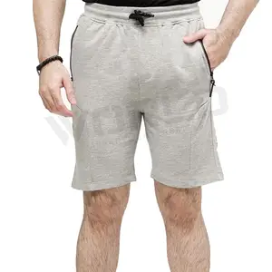 Logotipo personalizado Shorts longos dos homens de alta qualidade 100% algodão respirável Street Wear Jogger Shorts para homens
