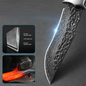 Couteau de chasse traditionnel en acier de Damas, fait à la main, pour la chasse en plein air, le camping, couteau utilitaire, couteau de chasse - Product Image 2