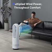 Nouveau ventilateur de purificateur d'air sans lame intelligent de vent de conception avec télécommande vent doux économie d'énergie bureau maison à double usage