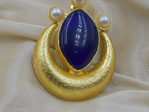 Fait à la main dernière mode laiton plaqué or pierre boucle d'oreille pierre 18K plaqué or boucles d'oreilles femmes mode bijoux boucles d'oreilles femmes - Product Image 5