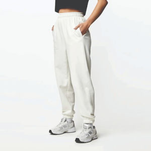 Chándal de algodón 100% para mujer con etiqueta privada, hombro caído, ajuste relajado, Sudadera con capucha de dos piezas, cuello marfil establecido para invierno - Product Image 5