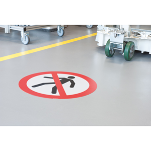 Segnale Adesivo per Pavimenti LongLife, Diametro 600mm, Proibizione Generale - LG-SCHILD-600-22 - Product Image 3