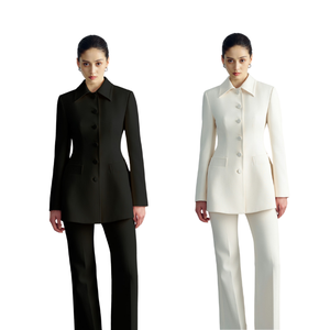 Meilleures ventes 2024 pantalons formels pour femmes Style formel Mabel pantalon évasé tissu de haute qualité étiquettes personnalisées blanc Vietnam vente en gros - Product Image 1