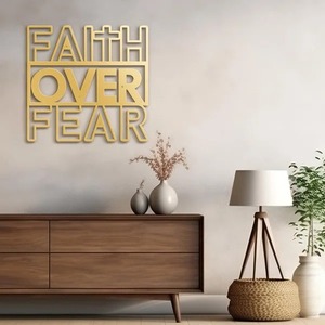 Decoración colgante de pared de Metal hecha a mano para el hogar Panel de Arte Moderno con estilo para sala de estar y acento de pared interior - Product Image 1