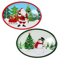 Vente chaude Style Classique Plateau De Service En Métal En Bois Massif Émail Écologique Fini pour Collations Vaisselle Plateau Décoratif