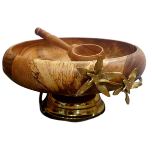 Bol de pièce maîtresse décoratif en métal au design unique de branche Bol à salade en bois élégant fabriqué à la main pour votre table à manger - Product Image 4