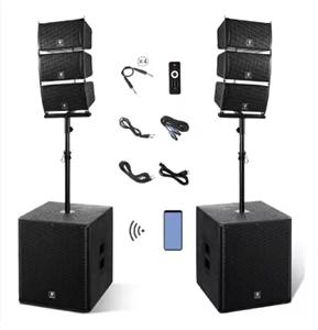 Sistema de Altavoces de Sonido Profesional FAV de Alta Calidad con Doble Subwoofer de 18 Pulgadas (con Amplificador de Potencia) - Product Image 3