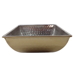 Modern Design <b>Set</b> of 2 Rectangle Bowl Brass TPR <b>PC</b> Fruit Bowl for Kitchenware Decoration Handmade Bulk - Product Image 1