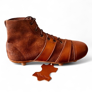 ลูกบอลรักบี้หนังวัว100% วินเทจและรองเท้าฟุตบอลสไตล์คลาสสิกย้อนยุคโบราณขนาดสหราชอาณาจักร9 - Product Image 3