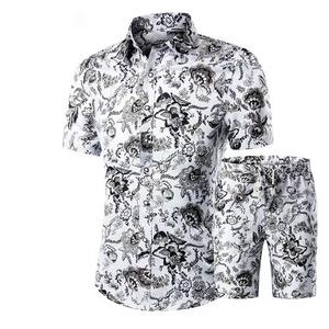 Ensemble d'été confortable de haute qualité pour hommes Ensemble 2 pièces T-shirts à manches courtes et ensemble de survêtements et shorts - Product Image 3