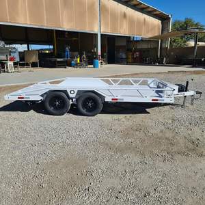 Semi-remorque à plateau plat à 3 essieux en acier robuste de 40 pieds, capacité de charge de 2 à 3 tonnes pour le transport de marchandises et d'utilitaires, fabriqué en - Product Image 5