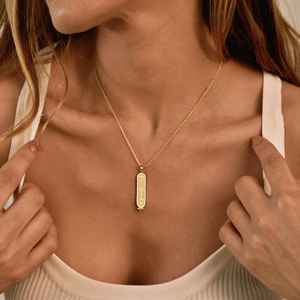 Custom Egyptian Cartouche Necklace with 18k Gold & 925 Silver Box Chain 14k Gold Plated Nickel-Free High Quality Gift - Product Image 5