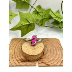 Navajo Handmade Cotton Candy Dahlia & Sterling <b>Silver</b> Fashion <b>Cuff</b> <b>Bracelet</b> - Product Image 1