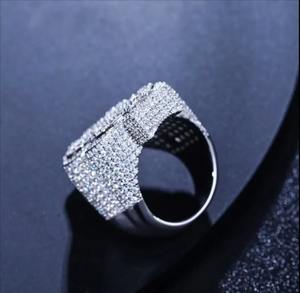 Bague Bling la plus vendue en plaqué or CZ complet Bijoux Hip Hop Style rappeur pour mariages et fêtes avec certificat IGI - Product Image 3