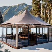 Tente de café préfabriquée en bois |   Unités de restaurants modulaires en structure acier |   Bâtiment de bureau extérieur préfabriqué imperméable