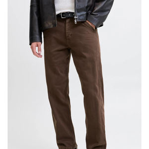 กางเกงยีนส์ลำลองผู้ชาย ทรงตรง ยืดได้ ใส่สบาย ไซส์ใหญ่ คุณภาพสูง แบบสั่งทำพิเศษ สีอ่อน ลุคแบ็กกี้ - Product Image 5